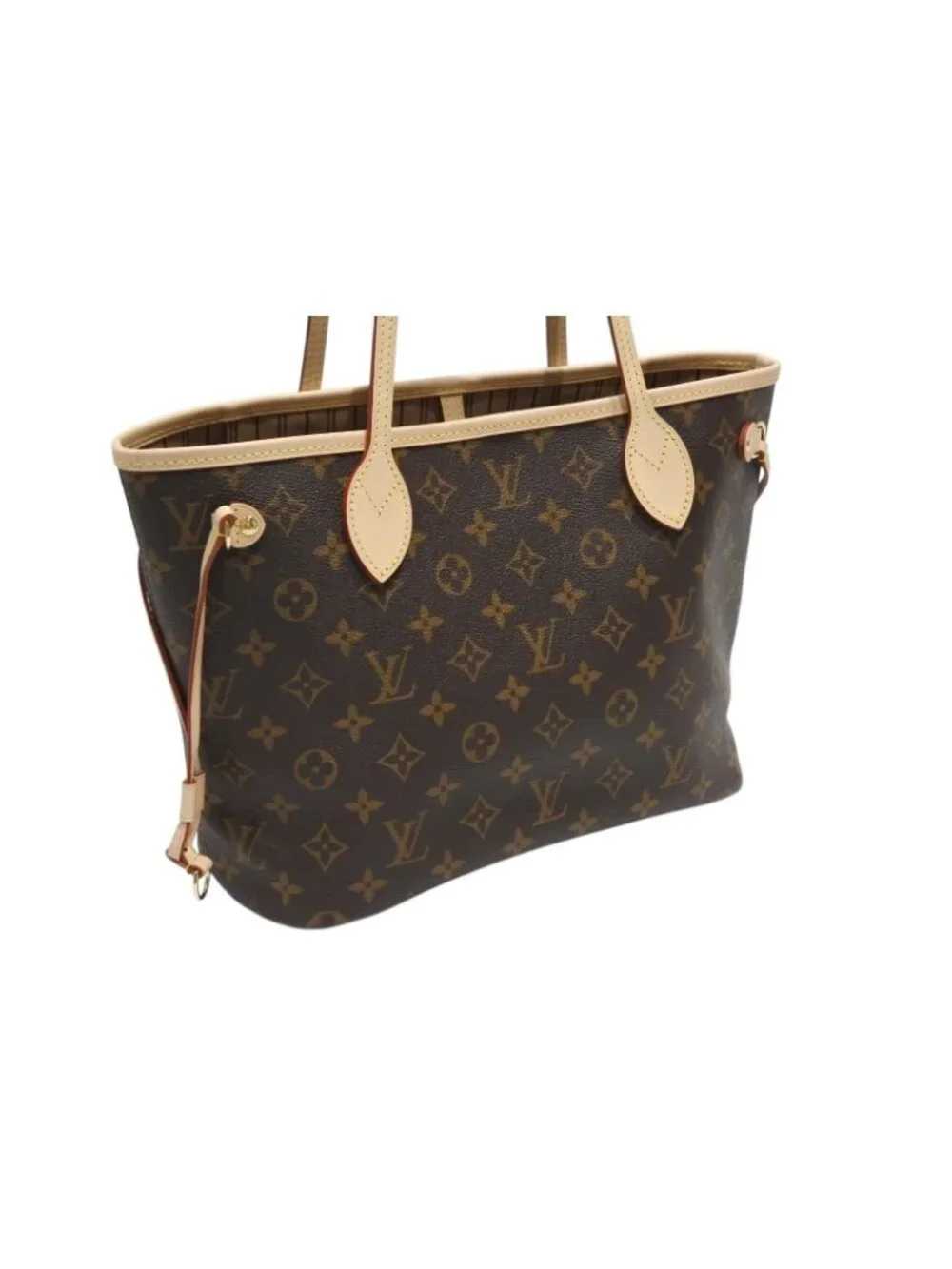 Louis Vuitton Neverfull PM Tote Bag Brown Pivoine